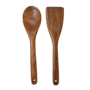 All Around Wooden and Handmade Kitchen Heavy Duty Spoon and Spatula Set Cherry