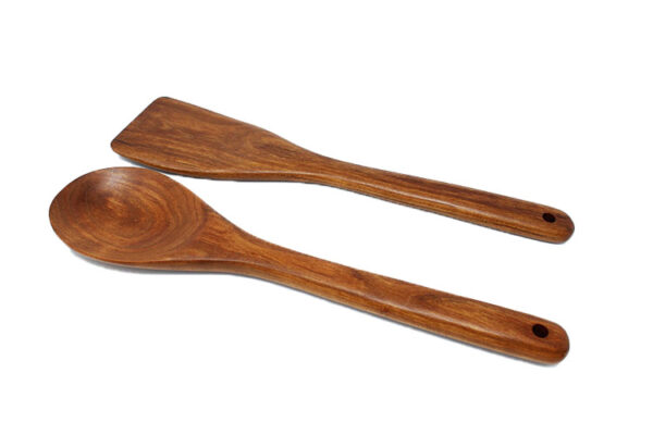 All Around Wooden and Handmade Kitchen Heavy Duty Spoon and Spatula Set Cherry - Image 5