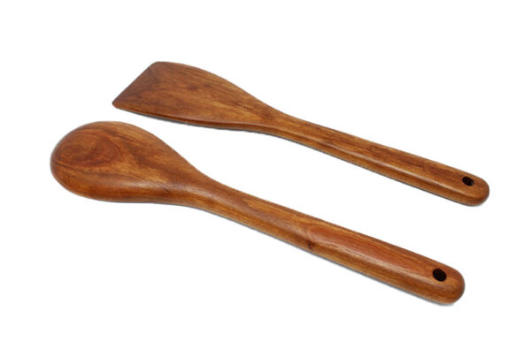 All Around Wooden and Handmade Kitchen Heavy Duty Spoon and Spatula Set Cherry - Image 6