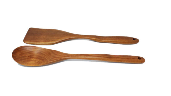 All Around Wooden and Handmade Kitchen Regular Spoon and Spatula Set Cherry - Image 4