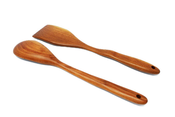All Around Wooden and Handmade Kitchen Regular Spoon and Spatula Set Cherry - Image 6