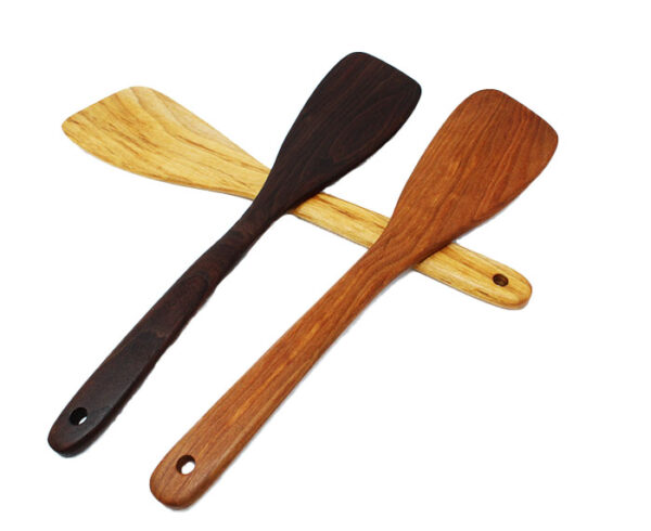 All Around Wooden and Handmade Kitchen Curved and Angled Spatula Black Walnut - Image 7