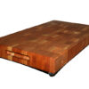 Heavy Duty End Grain Wooden and Handmade Cutting Board With Handle And Non-Slip Feet - Image 2