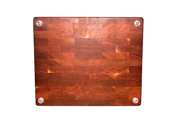 Heavy Duty End Grain Wooden and Handmade Cutting Board With Handle, Juice Grooves And Non-Slip Feet - Image 4