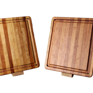 Heavy Duty Face Grain Wooden and Handmade Cutting Board With Juice Grooves (Set of 2)