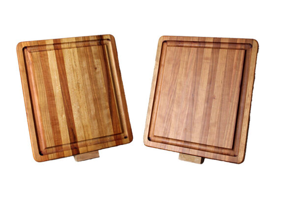 Heavy Duty Face Grain Wooden and Handmade Cutting Board With Juice Grooves (Set of 2)