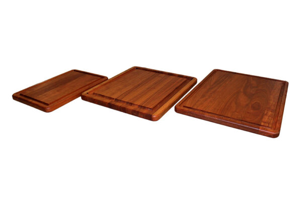 Heavy Duty Face Grain Wooden and Handmade Cutting Board With Juice Grooves (Set of 3) - Image 4