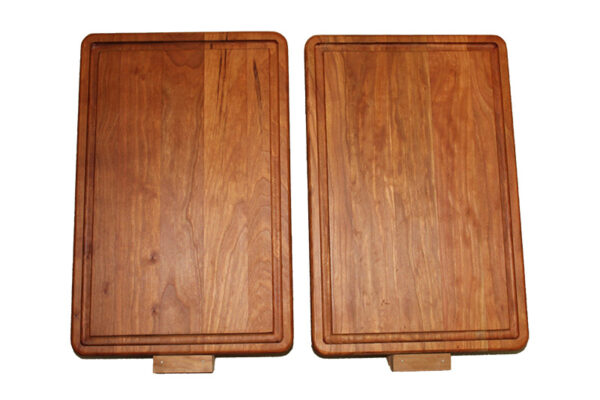 Heavy Duty Face Grain Wooden and Handmade Cutting Board With Juice Grooves (Set of 2) - Image 4