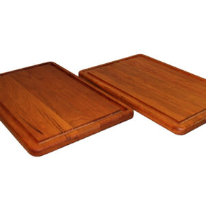 Heavy Duty Face Grain Wooden and Handmade Cutting Board With Juice Grooves (Set of 2)