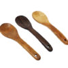 All Around Wooden and Handmade Kitchen Short Spoon Black Walnut - Image 8