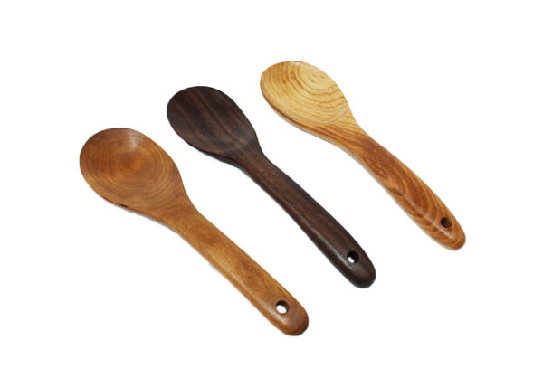 All Around Wooden and Handmade Kitchen Short Spoon Hard Maple - Image 7