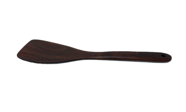 All Around Wooden and Handmade Kitchen Curved and Angled Spatula Black Walnut - Image 4