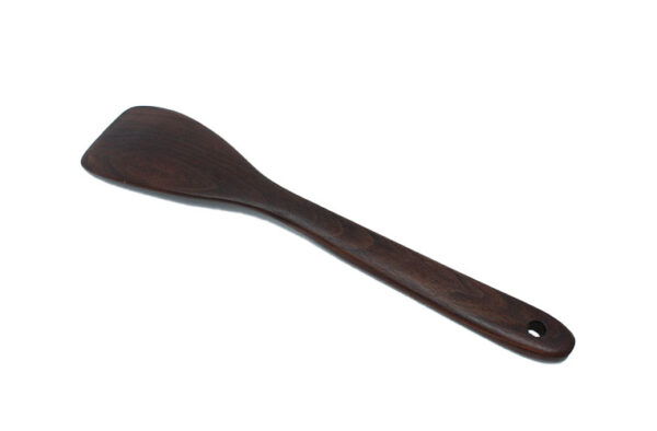 All Around Wooden and Handmade Kitchen Curved and Angled Spatula Black Walnut - Image 6