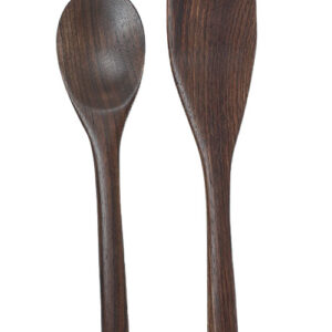 All Around Wooden and Handmade Kitchen Heavy Duty Spoon and Spatula Set Black Walnut