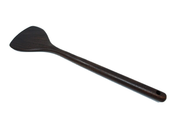 All Around Wooden and Handmade Kitchen Long Spatula Black Walnut - Image 5