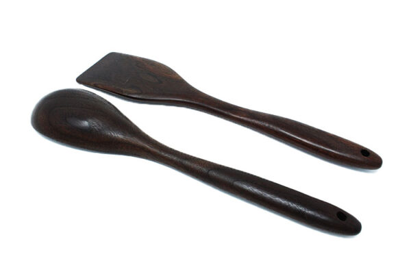 All Around Wooden and Handmade Kitchen Regular Spoon and Spatula Set Black Walnut - Image 6