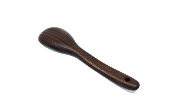 All Around Wooden and Handmade Kitchen Short Spoon Black Walnut - Image 6